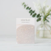 ループ金ゴールドグリッターイヤリング表示ホルダー 名刺 (スタンド正面)