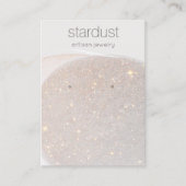 ループ金ゴールドグリッターイヤリング表示ホルダー 名刺 (正面)