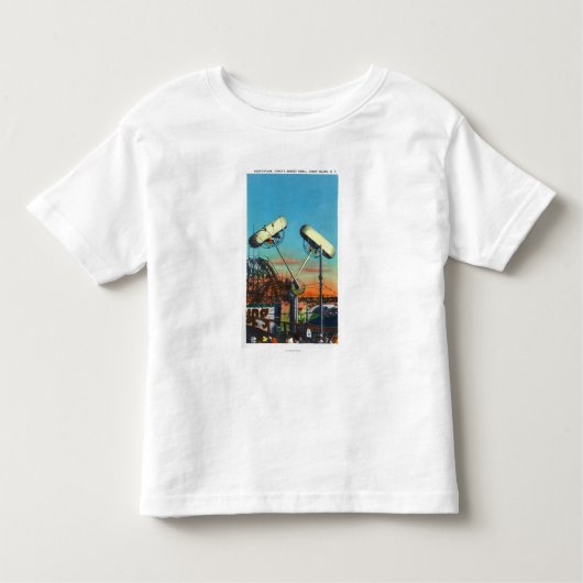 ループo飛行機の乗車の眺め# 1 トドラーTシャツ (正面)