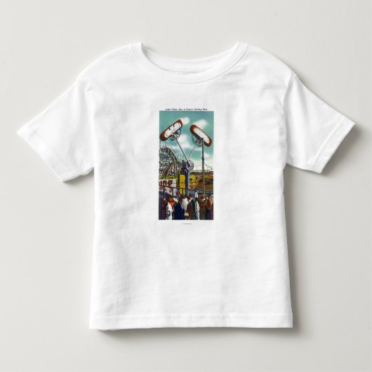 ループo飛行機の乗車の眺め# 2 トドラーTシャツ (正面)