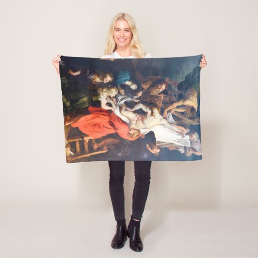 ルーベンスの十字架からの降下 フリースブランケット (インサイチュ)