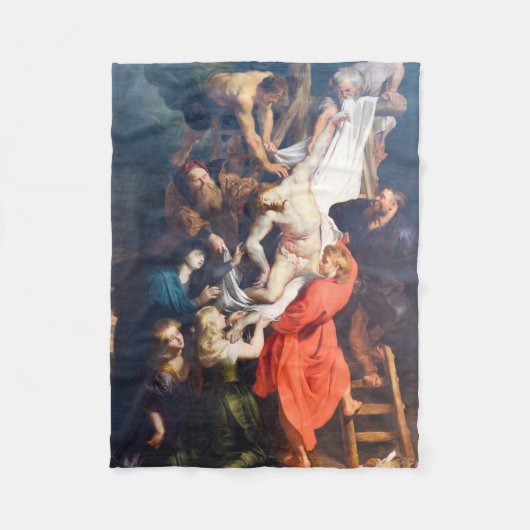 ルーベンスの十字架からの降下 フリースブランケット (正面)