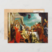 ルーベンスの学校 – アルボインとロサムンデペーターポール ポストカード (正面/裏面)