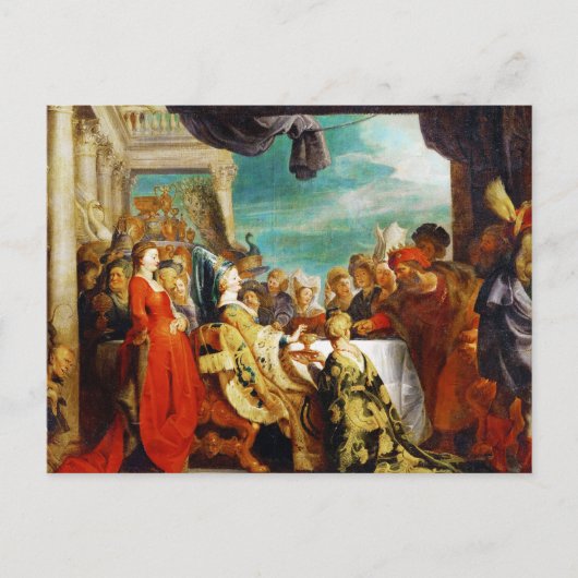 ルーベンスの学校 – アルボインとロサムンデペーターポール ポストカード (正面)