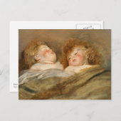 ルーベンス2つの眠っている子供CC0729はがき ポストカード (正面/裏面)