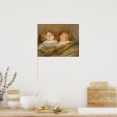 ルーベンス – 2人の眠る子供 ポスター (キッチン)