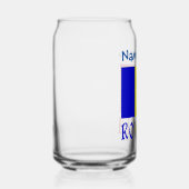 ルーマニアおよびルーマニア国旗の青の個人設定 ガラス缶 (右)