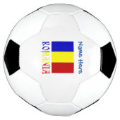 ルーマニアおよびルーマニア国旗の青の個人設定 サッカーボール (回転)