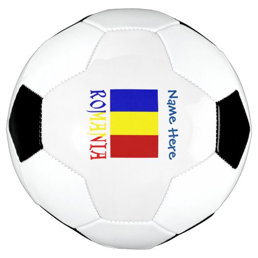 ルーマニアおよびルーマニア国旗の青の個人設定 サッカーボール (回転)