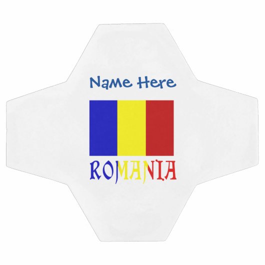 ルーマニアおよびルーマニア国旗の青の個人設定 サッカーボール (フラット)