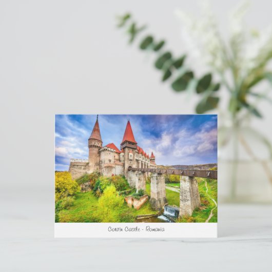 ルーマニアからのCorvinの城の郵便はがき ポストカード (スタンド正面)