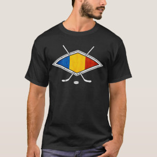 ルーマニアのアイスホッケーTシャツ(バックプリント) Tシャツ