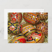 ルーマニアのイースターエッグ シーズンポストカード (正面/裏面)