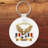 ルーマニアのサッカーデザイン キーホルダー (正面)