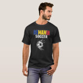 ルーマニアのサッカーボールでネットルーマニアのサッカーSupp Tシャツ (正面フル)