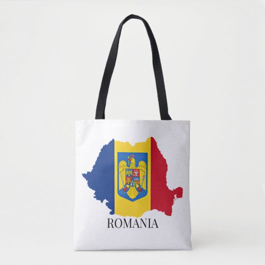 ルーマニアのシルエット表示 トートバッグ (正面)