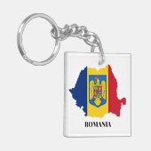 ルーマニアのシルエット、ラベル、 キーホルダー (正面左)