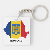 ルーマニアのシルエット、ラベル、 キーホルダー (裏面)