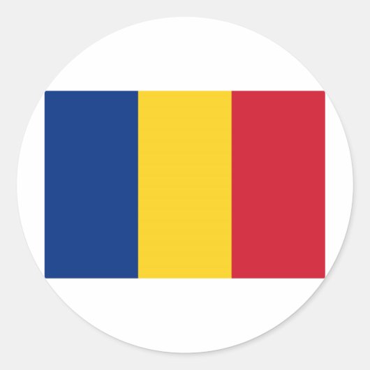 ルーマニアのステッカー ラウンドシール (正面)