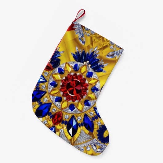ルーマニアのストッキングとクリスマス スモールクリスマスストッキング (正面 (吊り時))