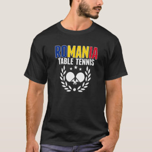 ルーマニアのテーブルテニスルーマニアのピンポンサポート Tシャツ