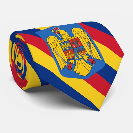 ルーマニアのネクタイ,ファッションルーマニア国旗のビジネス ネクタイ (ロール)