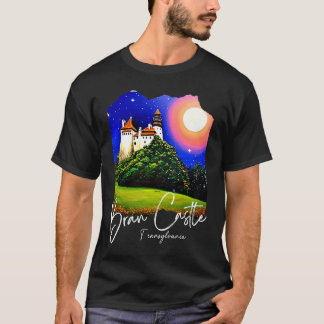 ルーマニアのブラン城 ドラキュラの絵画 Tシャツ