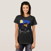 ルーマニアのブラン城 ドラキュラの絵画 Tシャツ (正面フル)