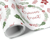 ルーマニアのメリークリスマスリース、クラウシウンのフェティク ラッピングペーパー (ロールコーナー)