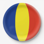 ルーマニアのルーマニア人のRomansk Romanskiの旗 ペーパープレート (正面)