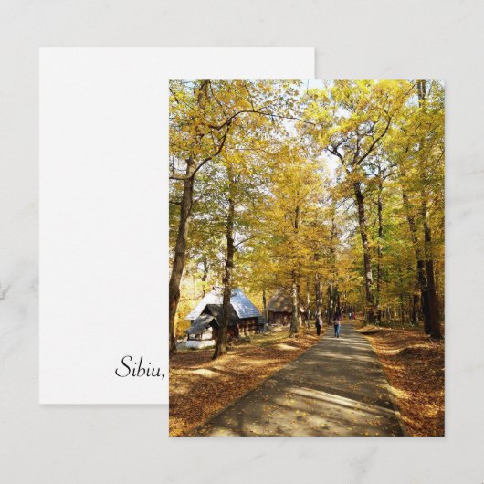 ルーマニアの公園の秋 (正面/裏面)