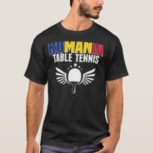 ルーマニアの卓球サポートルーマニアのピンポン Tシャツ