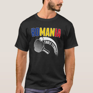 ルーマニアの卓球サポートルーマニアのピンポンT Tシャツ