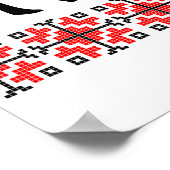 ルーマニアの国のシンボル名文字フォークmotif tradit ポスター (角)