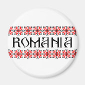 ルーマニアの国のシンボル名文字フォークmotif tradit マグネット (正面)