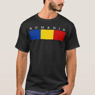 ルーマニアの国の長い旗の記号 Tシャツ