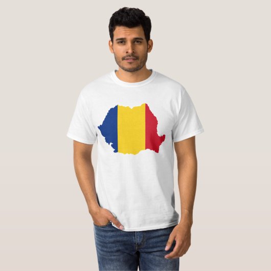 ルーマニアの国旗のデザイン Tシャツ (正面フル)