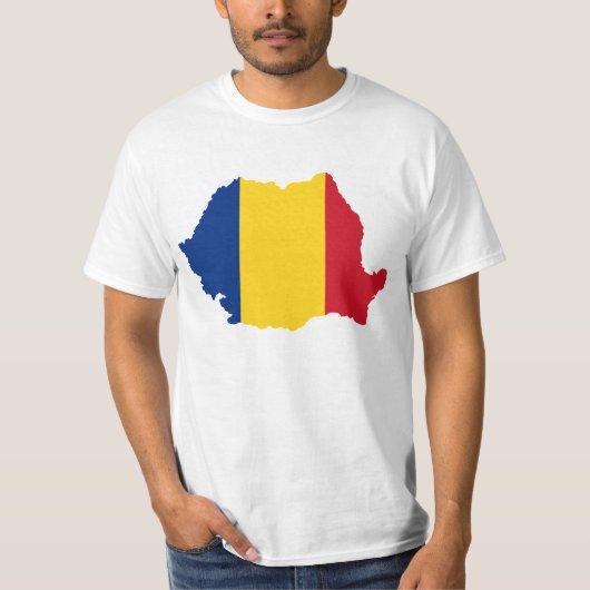 ルーマニアの国旗のデザイン Tシャツ (正面)