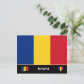ルーマニアの国旗 & ルーマニア旅行 / ルーマニア ポストカード (スタンド正面)
