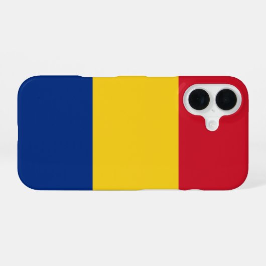 ルーマニアの国旗 iPhone 16ケース (裏面横)