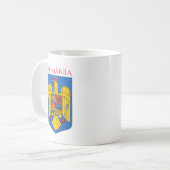 ルーマニアの国章 コーヒーマグカップ (正面左)