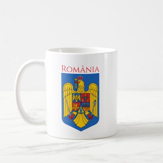 ルーマニアの国章 コーヒーマグカップ (左)