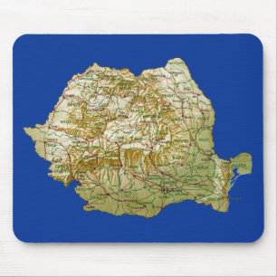ルーマニアの地図のマウスパッド マウスパッド