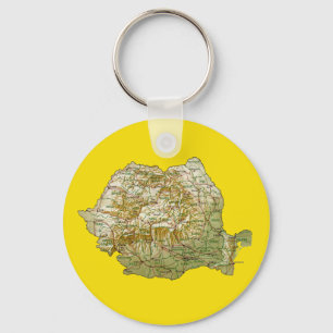 ルーマニアの地図Keychain キーホルダー