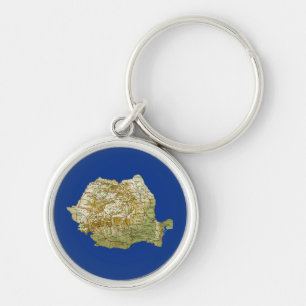 ルーマニアの地図Keychain キーホルダー