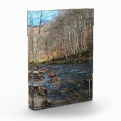 ルーマニアの山の川の秋 – 荒々しい自然 フォトブロック (左)