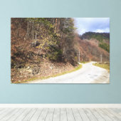 ルーマニアの山の森の道 - 荒野の自然 キャンバスプリント (インサイチュ (ウッドフロア))