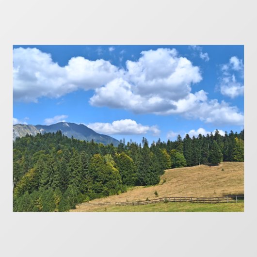 ルーマニアの山の草原の風景 - 荒野の自然 ウィンドウサイン (シート)