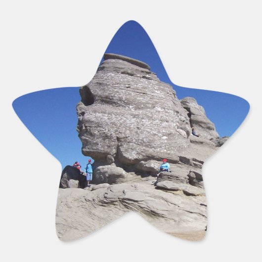 ルーマニアの巨石ブセギMtsのクールスフィンクス 星シール (正面)