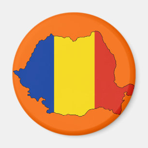 ルーマニアの旗の地図 マグネット